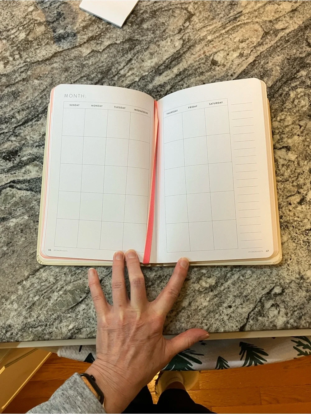 90-Day Powersheets Goal Planner - Natural Linen color + Goal Sticker Book
